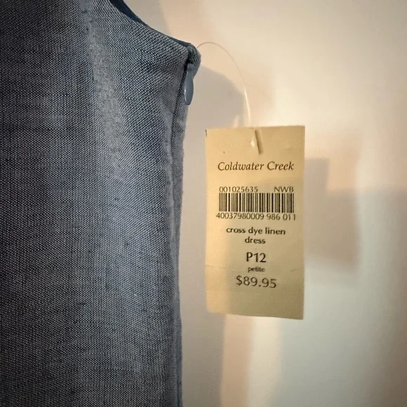 Coldwater Creek Light Blue V-Neck Dress - Picture 4 of 5